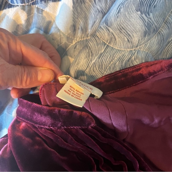 SUNDANCE Silk Blend Crushed Velvet Long Sleeve Enchantment Dress, Oversized SM - Picture 4 of 7